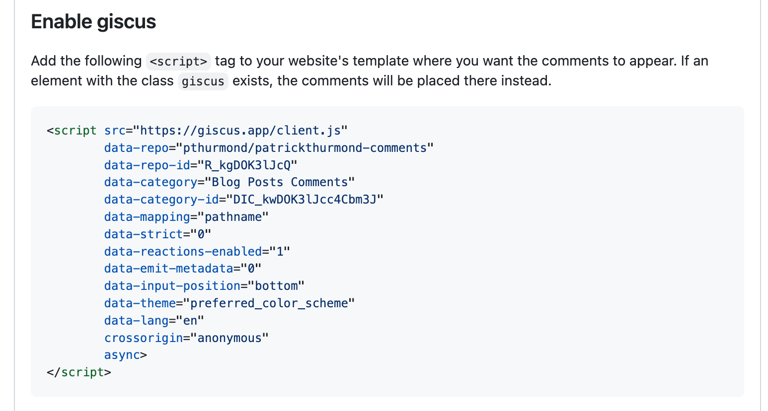 Giscuss Script